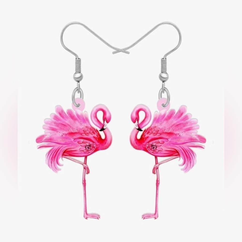 Pink Flamingo Earrings